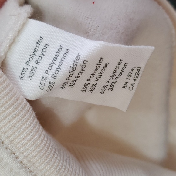 P. J. Salvage Women's Happy Day Ivory Sweatshirt, Size XLARGE, NWT - Picture 8 of 8